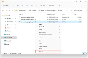 Rename QuickBooks ND and TLG files